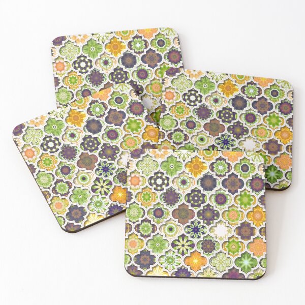 Item preview, Moroccan Tile pattern Green designed and sold by Red Witch Art.