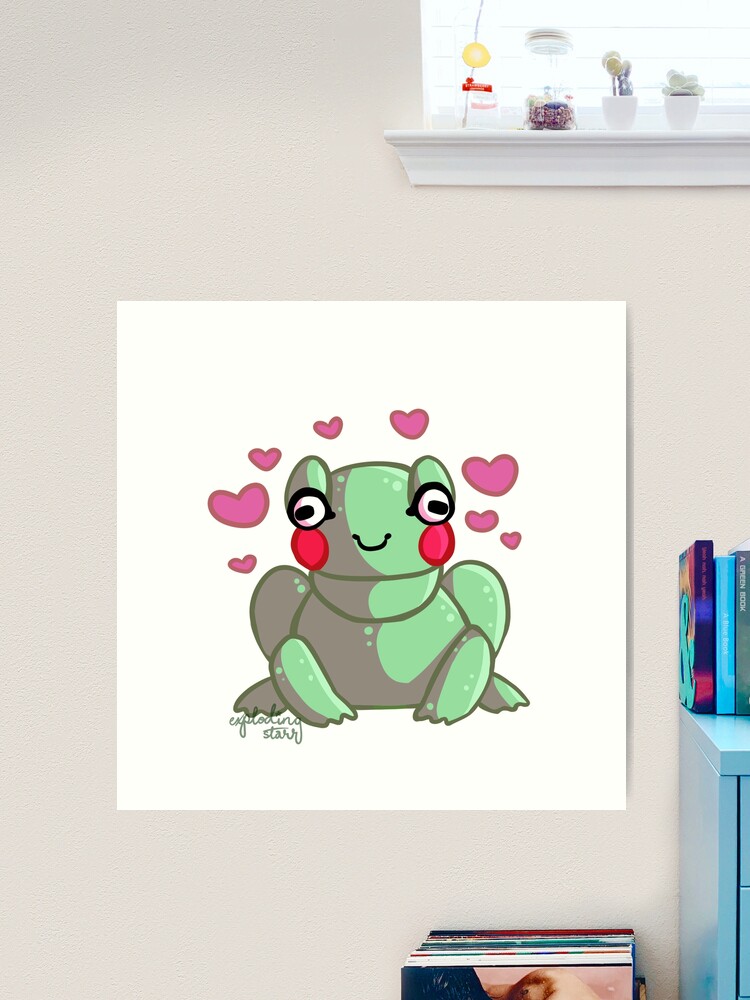 Chunky Frog Surrounded By Love Art Print for Sale by JustNightfox