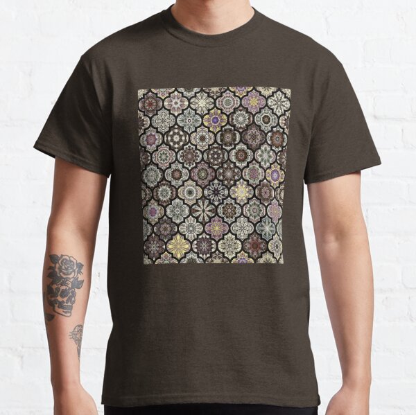 Moroccan Tile Pattern, Earthy brown Classic T-Shirt