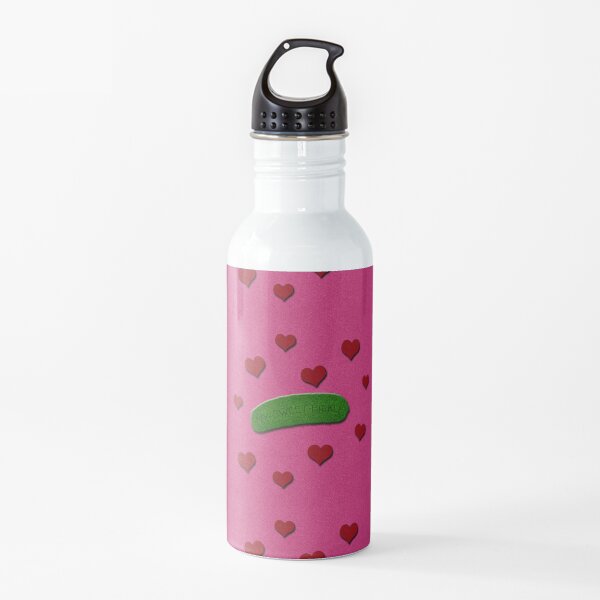 My Sweet Pickle In Pink Red and Green Shimmer Water Bottle