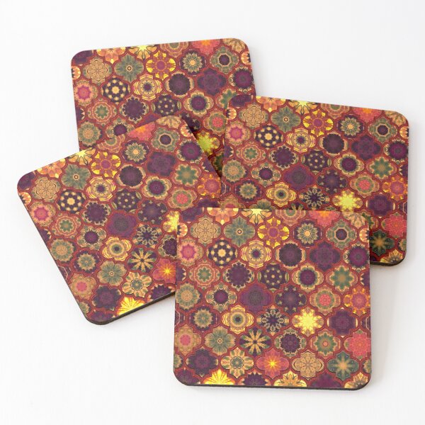 Item preview, Moroccan Tile Pattern, Golden red designed and sold by Red Witch Art.
