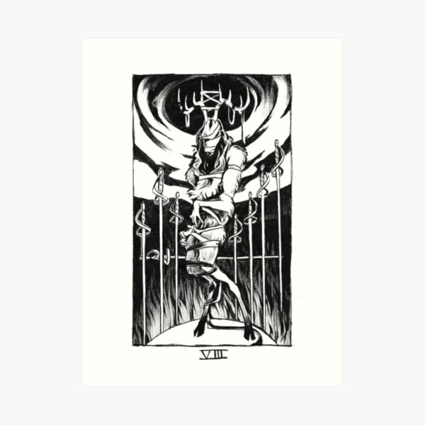 The Eight of Swords Art Print