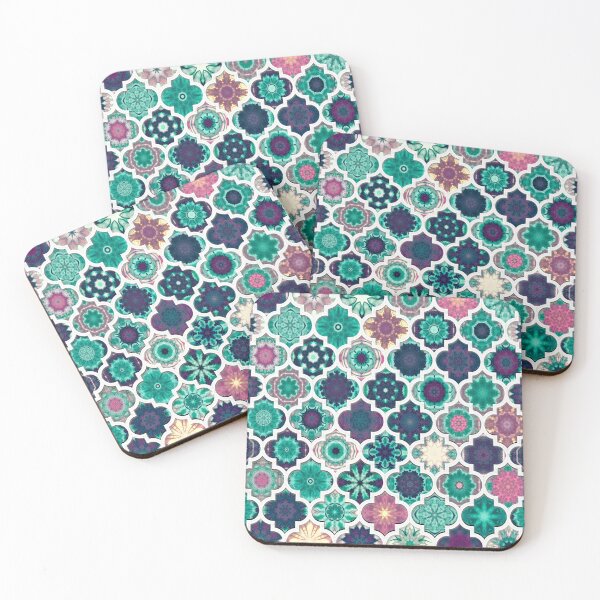 Item preview, Moroccan Tile Pattern Teal designed and sold by Red Witch Art.