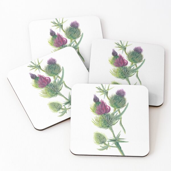 Item preview, flowering thistle designed and sold by erinhouriganart.