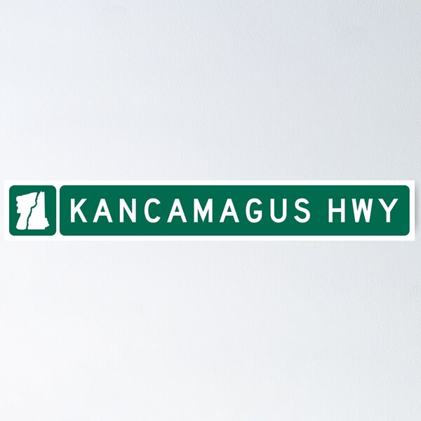 Item preview, Kancamagus Highway, NH Horizontal Town Line Sign designed and sold by TownLineSigns.