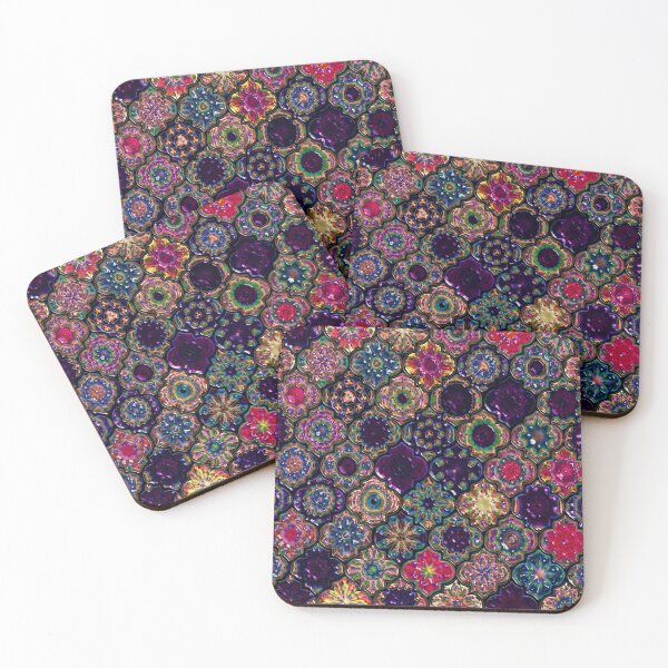 Item preview, Moroccan Tile pattern, metallic designed and sold by Red Witch Art.