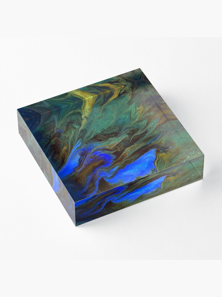 Alternate view of Landshark: fantasy creature painting Acrylic Block