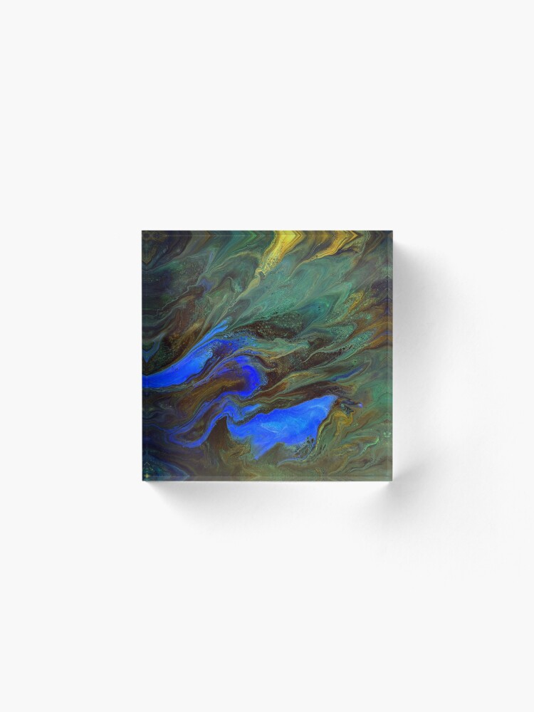 Alternate view of Landshark: fantasy creature painting Acrylic Block