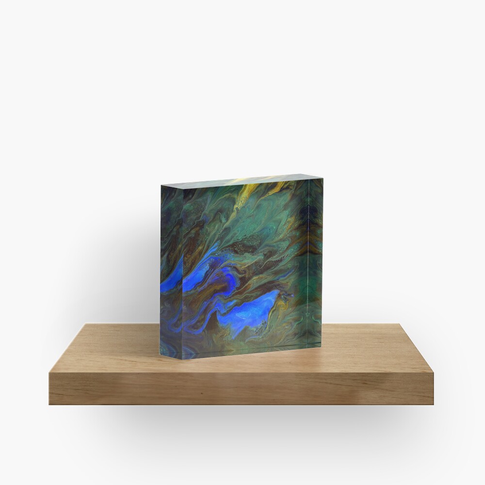 Landshark: fantasy creature painting Acrylic Block