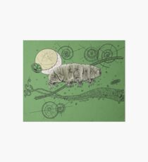Tardigrade and Moon Doodle Art Board Print