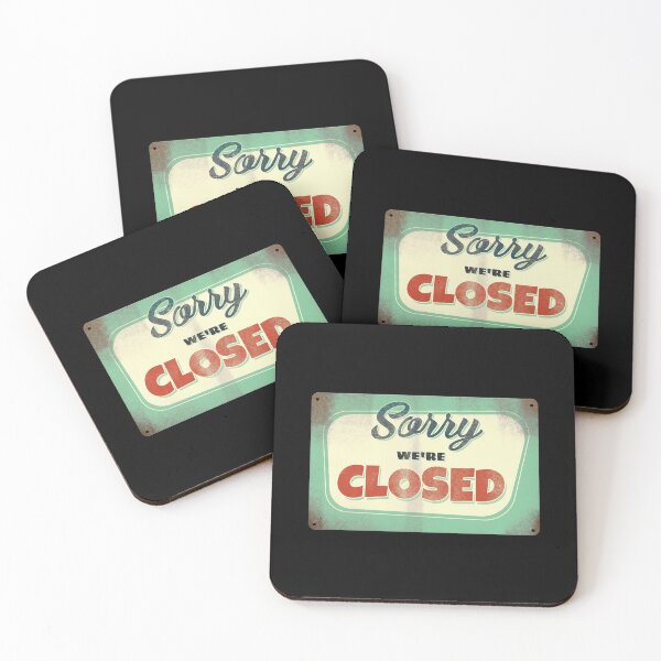 Item preview, Sorry, We're Closed Retro Sign Design designed and sold by danielliamgill.