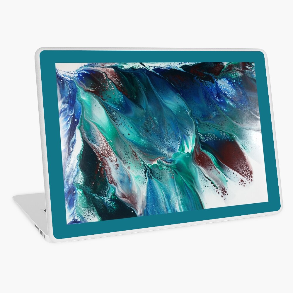 Madonna of the Veils: hidden image painting Laptop Skin