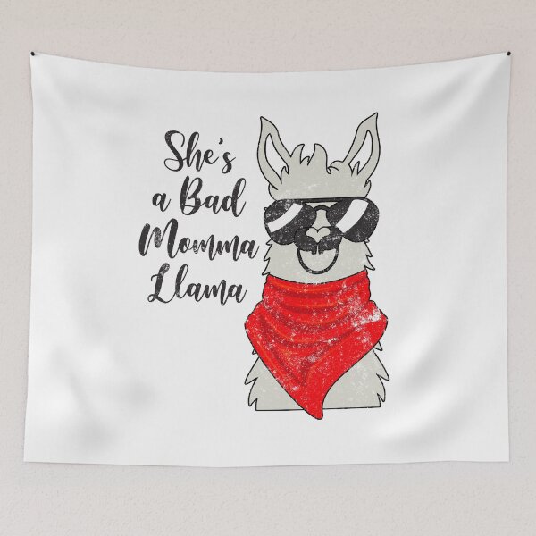 Item preview, Funny Tops She's A Bad Momma Llama Tee Mama Gift designed and sold by findgreatshirts.