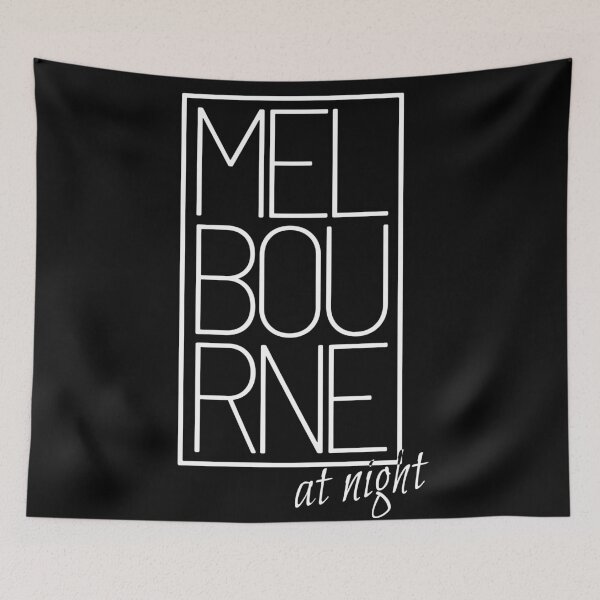 Item preview, Cool Melbourne at Night Australia Souvenir Typography Traveler Gift designed and sold by peter2art.