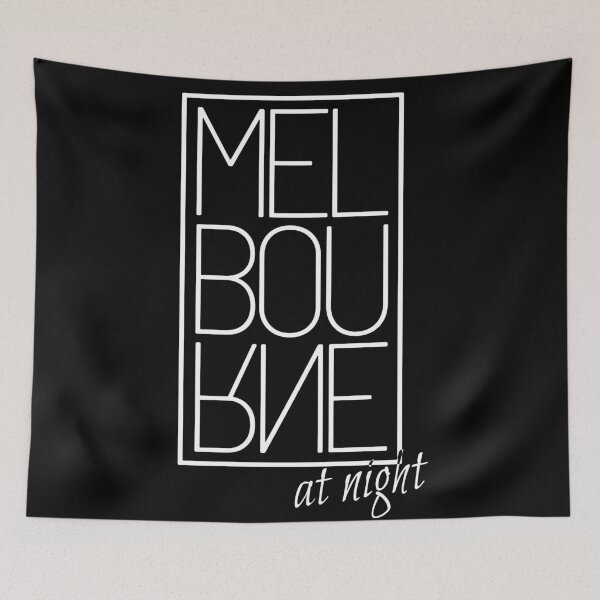 Item preview, Cool Melbourne Upside Down at Night Australia Souvenir Typography Traveler Gift designed and sold by peter2art.