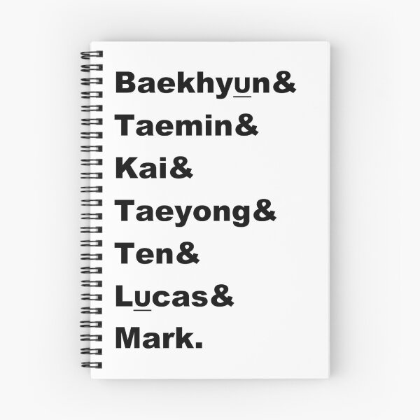 Item preview, SuperM Names [BLACK] designed and sold by thepremiumgas.