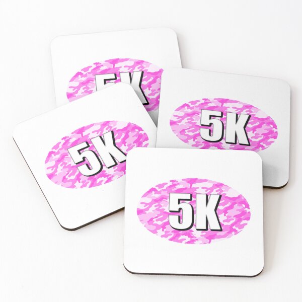Item preview, 5K Sticker Oval Running Pink Women's Ladies Camo Camouflage Design Decal Car Window Bumper Sticker designed and sold by Nextlevellife.