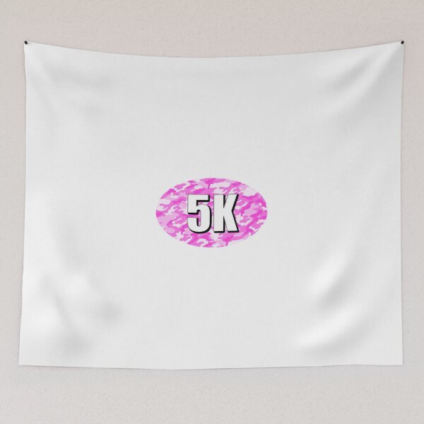 Item preview, 5K Sticker Oval Running Pink Women's Ladies Camo Camouflage Design Decal Car Window Bumper Sticker designed and sold by Nextlevellife.
