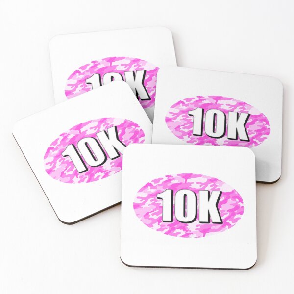 Item preview, 10K Sticker Oval Running Pink Women's Ladies Camo Camouflage Design Decal Car Window Bumper Sticker designed and sold by Nextlevellife.