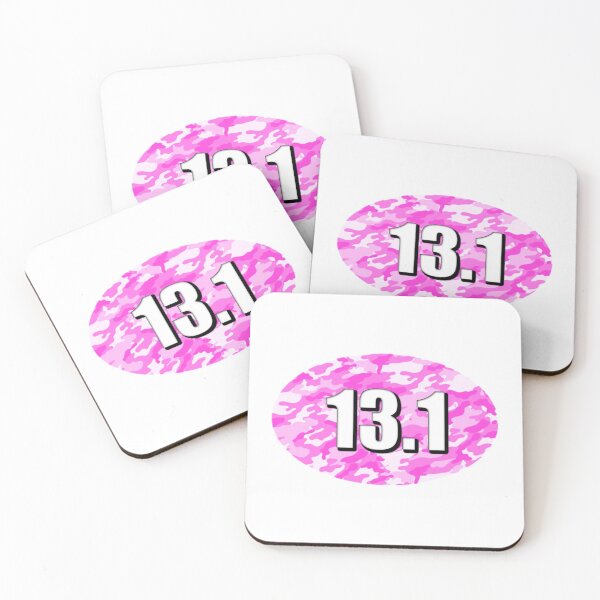 Item preview, 13.1 Half Marathon Sticker Oval Running Pink Women's Ladies Camo Camouflage Design Decal Car Window Bumper Sticker designed and sold by Nextlevellife.