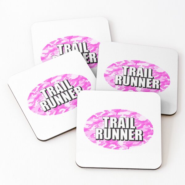 Item preview, Trail Runner Sticker Oval Running Pink Women's Ladies Camo Camouflage Design Decal Car Window Bumper Sticker designed and sold by Nextlevellife.