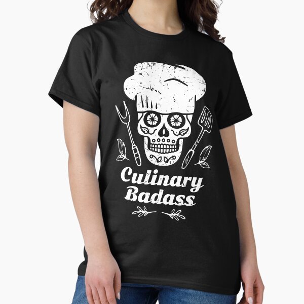 Item preview, Culinary Badass - Funny Sugar Skull and Chefs Hat designed and sold by propellerhead.