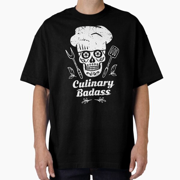 Item preview, Culinary Badass - Funny Sugar Skull and Chefs Hat designed and sold by propellerhead.
