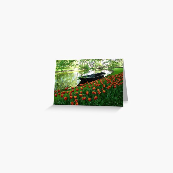 Boats and Blooms Greeting Card