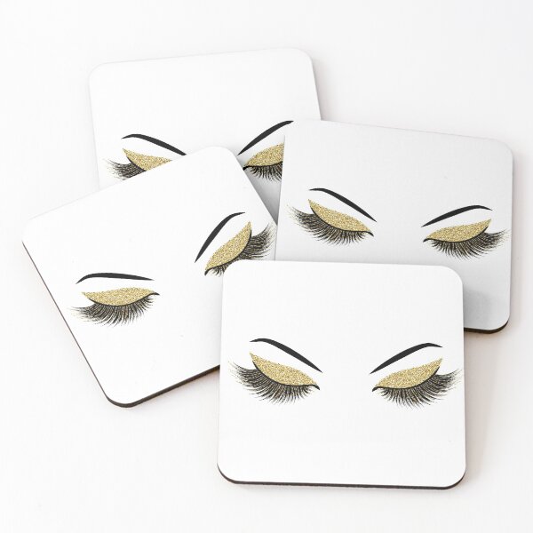 Item preview, Lashes with gold  glitter  designed and sold by sashica.