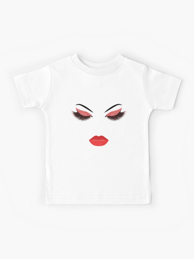 Camiseta para niños «Maquillaje rojo reluciente» de sashica | Redbubble