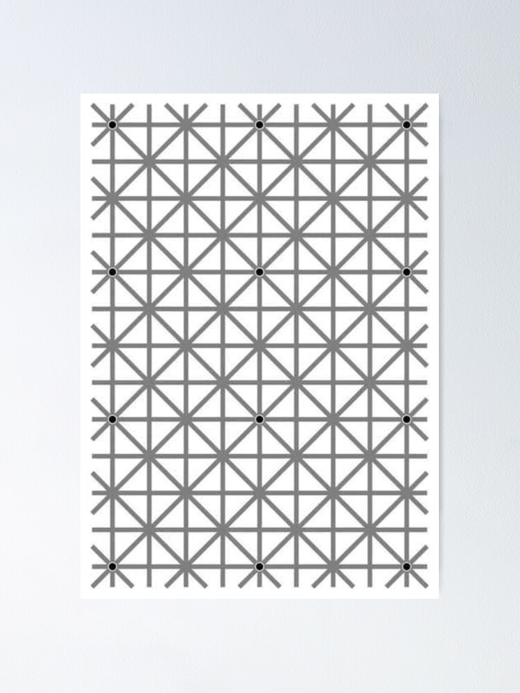Alternate view of 12 dot optical illusion Poster