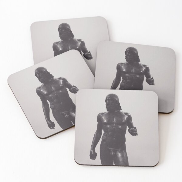 Item preview, Greek sculpture, black & white fine art, Riace bronzes, greek art, Calabria designed and sold by Spallutos.