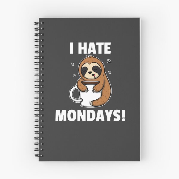 Item preview, I Hate Mondays Cute Tired Sloth Hugs Coffee designed and sold by Team150Designz.