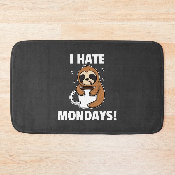Item preview, I Hate Mondays Cute Tired Sloth Hugs Coffee designed and sold by Team150Designz.