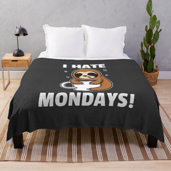 Item preview, I Hate Mondays Cute Tired Sloth Hugs Coffee designed and sold by Team150Designz.