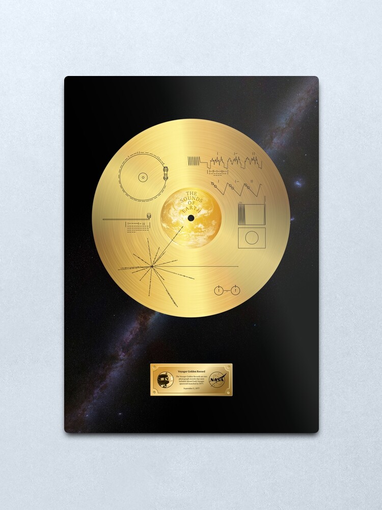 Alternate view of Voyager 1 Golden Record Metal Print