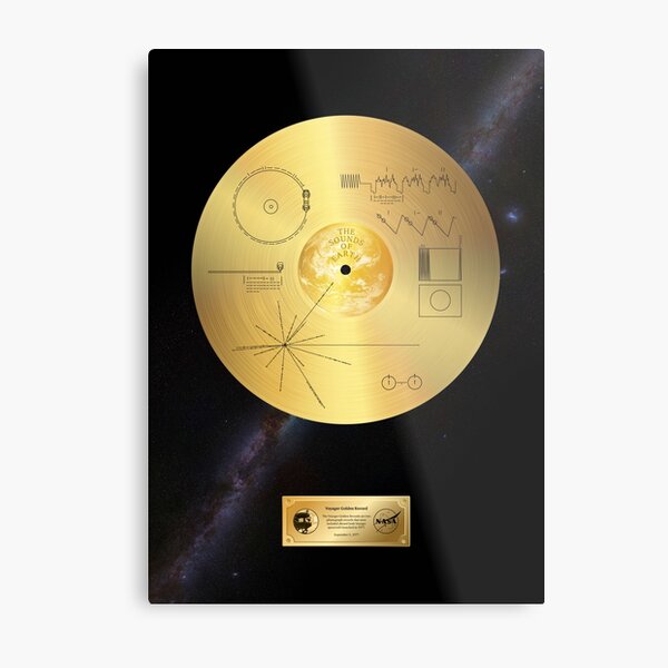 Voyager 1 Golden Record Metal Print