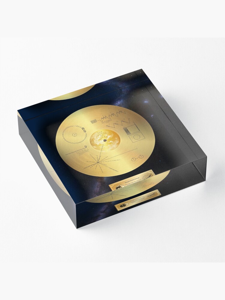 Alternate view of Voyager 1 Golden Record Acrylic Block