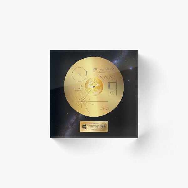 Voyager 1 Golden Record Acrylic Block