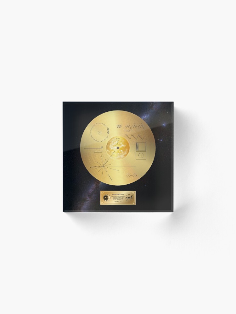 Alternate view of Voyager 1 Golden Record Acrylic Block