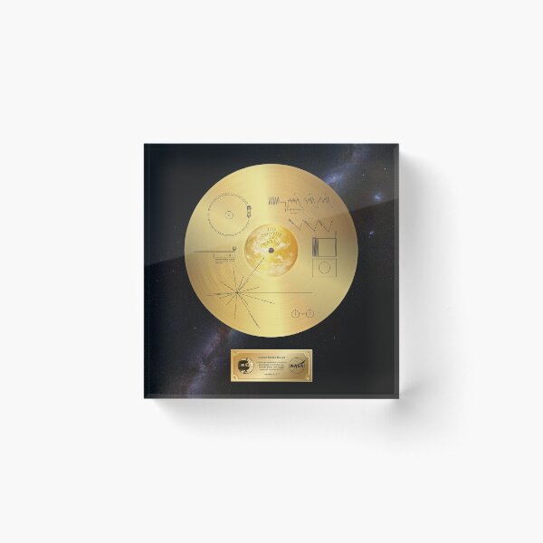 Voyager 1 Golden Record Acrylic Block
