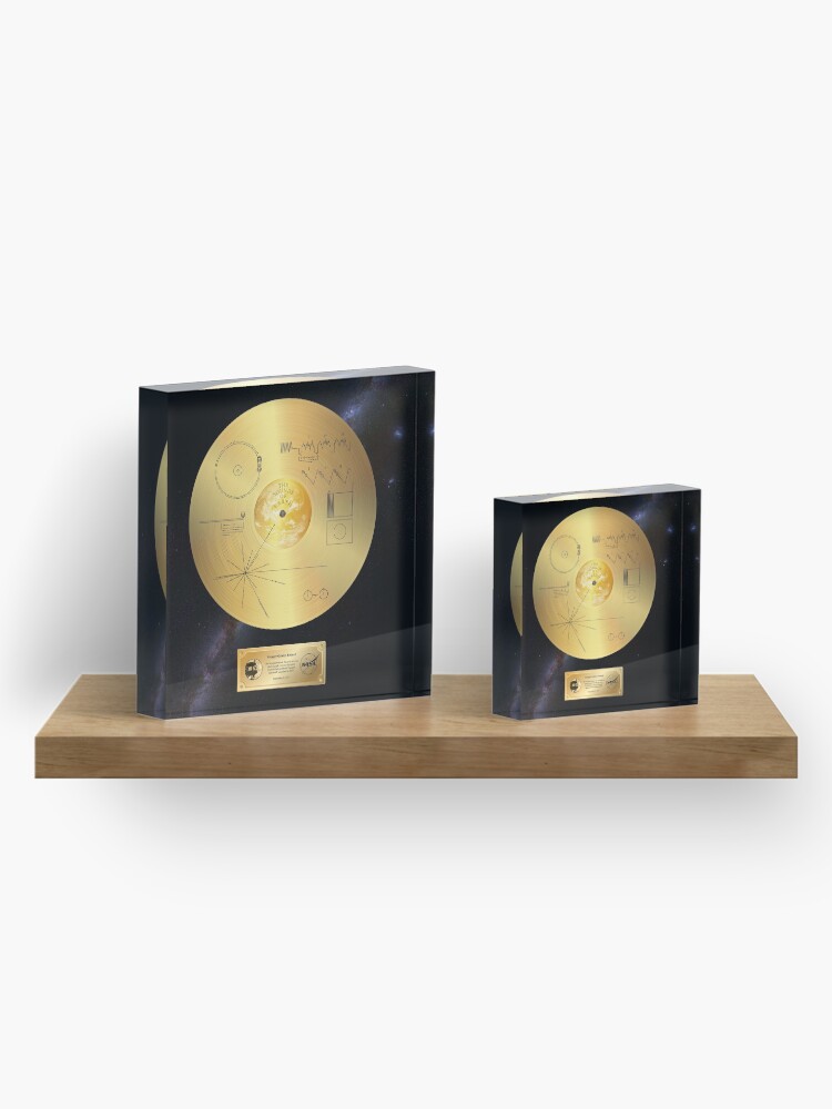 Alternate view of Voyager 1 Golden Record Acrylic Block