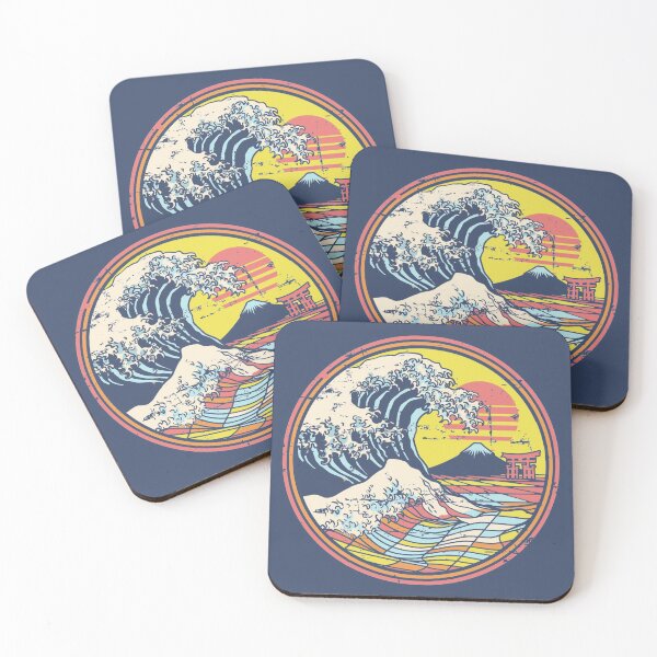 Item preview, Great Retro Circle Wave Kanagawa designed and sold by artlahdesigns.