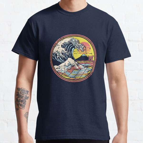 Item preview, Great Retro Circle Wave Kanagawa designed and sold by artlahdesigns.