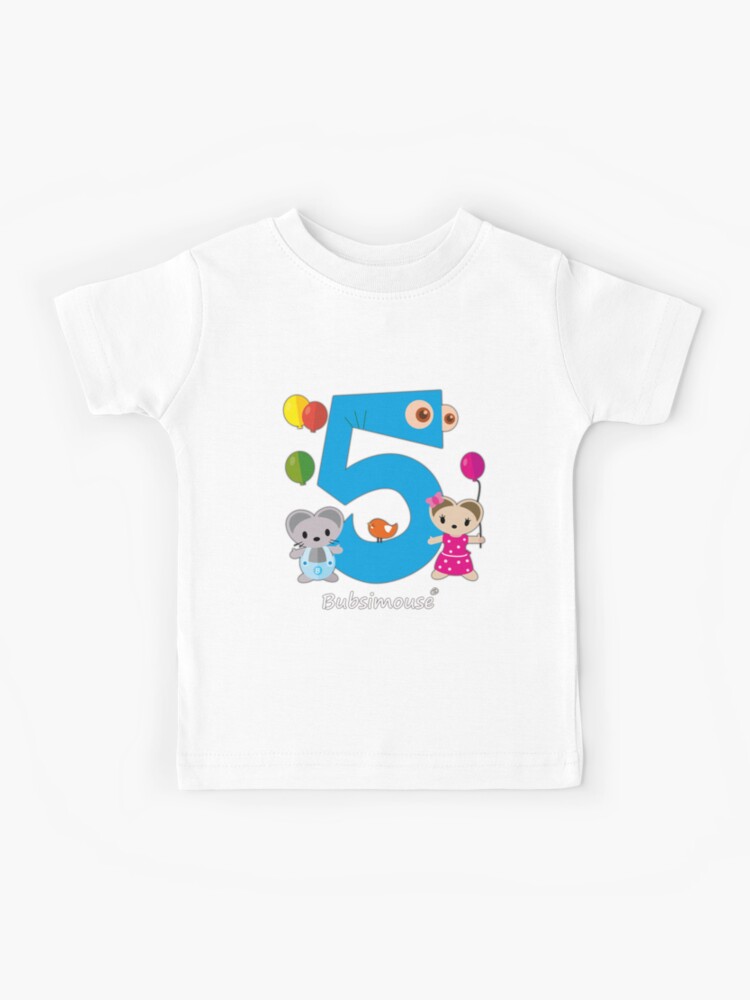 5 Years Child Gift Clothes 五岁 生日 Kids T Shirt By Bubsimouse Redbubble - mr bean baby t shirt roblox