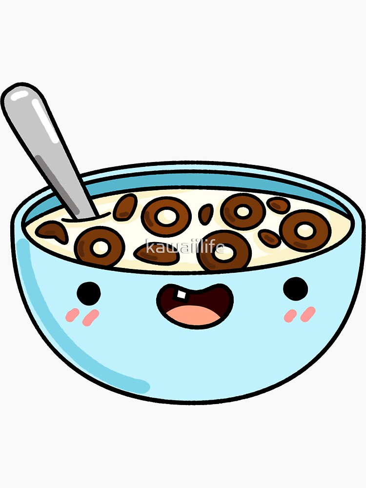 “Kawaii Chocolate Cereal” Sticker by kawaiilife | Redbubble