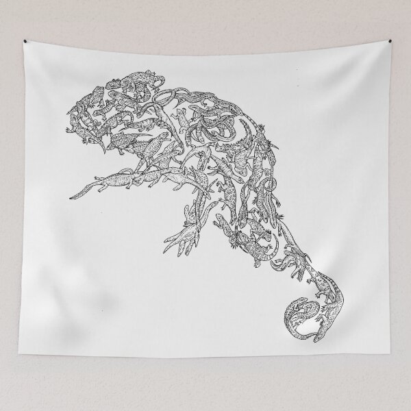 Item preview, Reptiles - Lepidosauomorpha - Evolution - Animals - Black designed and sold by EvolutionPoster.