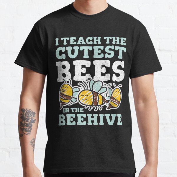 Cute Teacher Design with Bees Illustration Classic T-Shirt