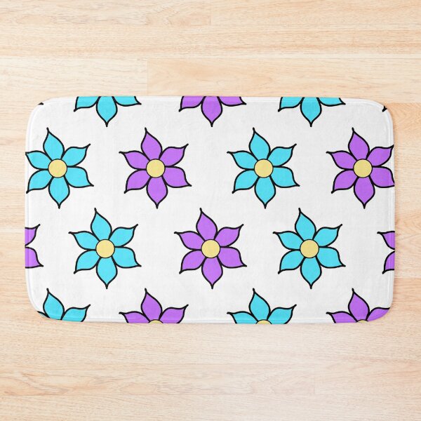Item preview, Blue and Purple Fluro Flowers designed and sold by passionatelyem.