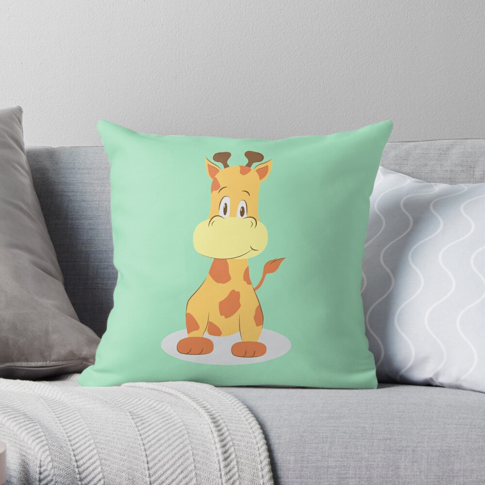 giraffe print throw pillows